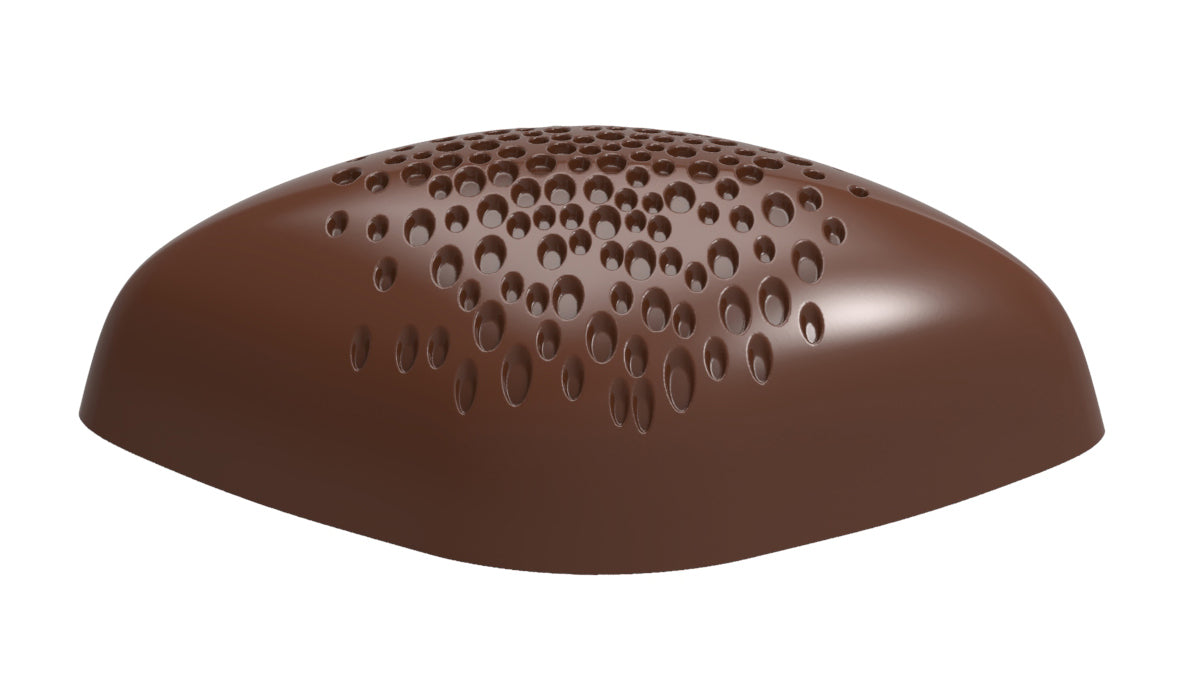 Chocolate mold cocoa bean with bubbles CW12096