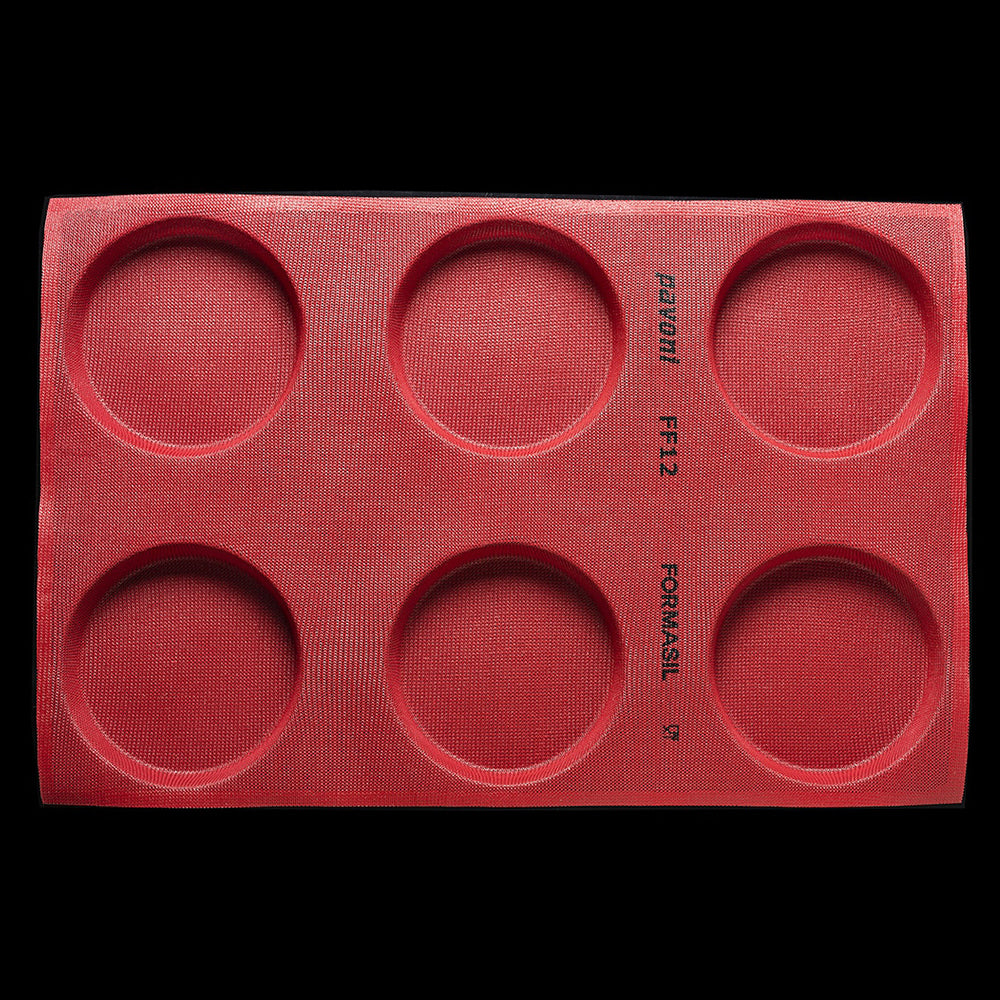 FORMASIL Micro-Perforated Silicone Mold 600x400 mm – 6 Round Indents