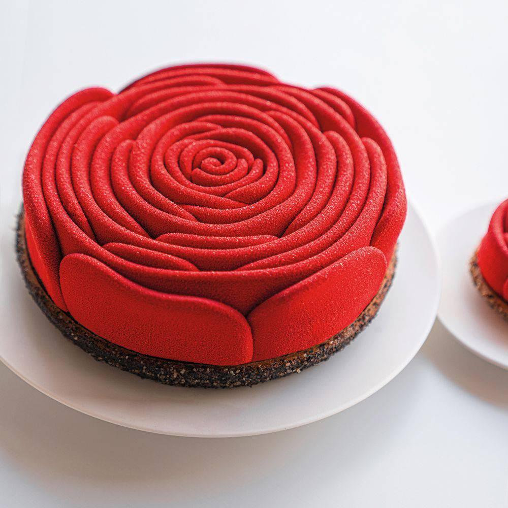 KE080S - Silicone Cake Mould Pavocake "La Vie En Rose" - Zucchero Canada