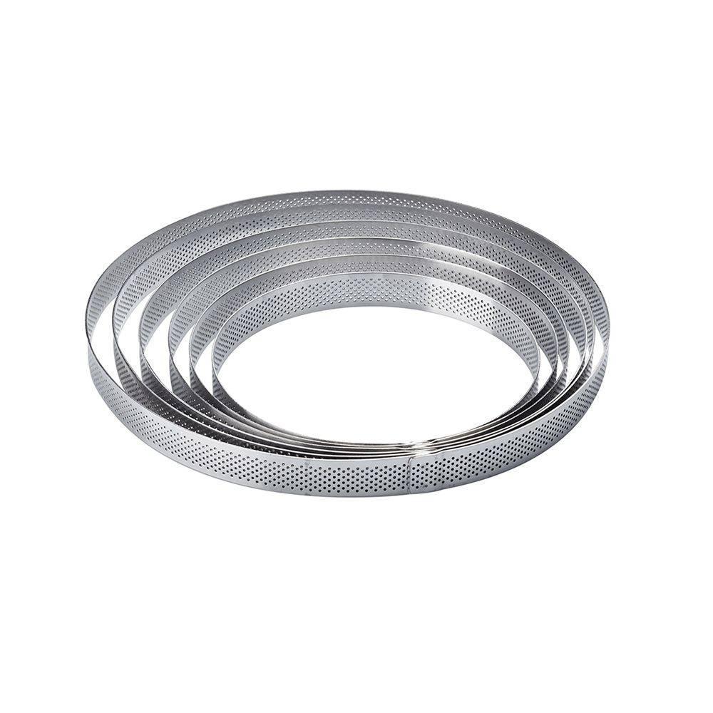 XF1520 - Round microperforated stainless steel bands Ø 150 x h 20 mm - 2/4 servings - Zucchero Canada