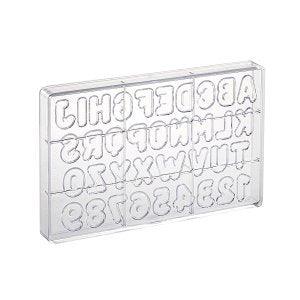 MA3005 - LETTERS AND NUMBERS POLYCARBONATE MOULD - Zucchero Canada