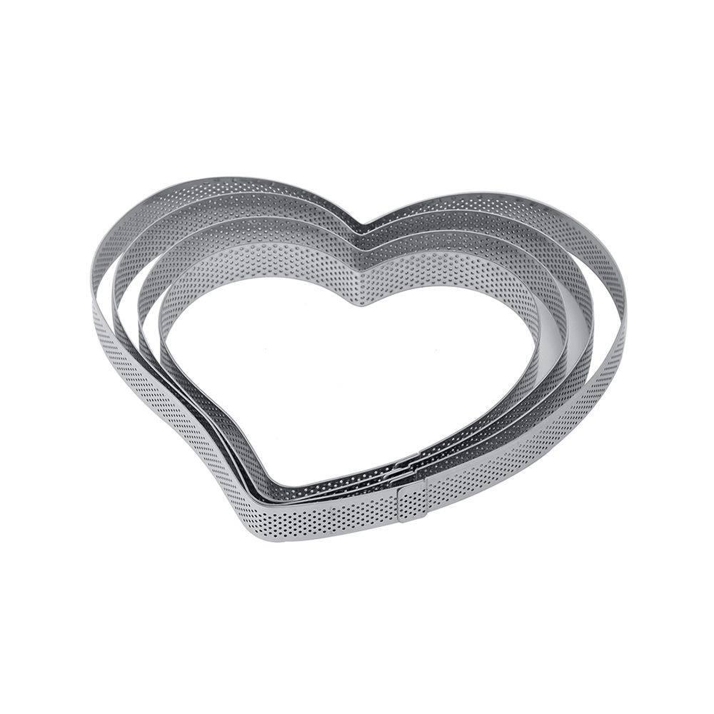 XF25 -Heart shaped microperforated stainless steel bands 160 x 150 x h 20
mm - 2/4 servings - Zucchero Canada